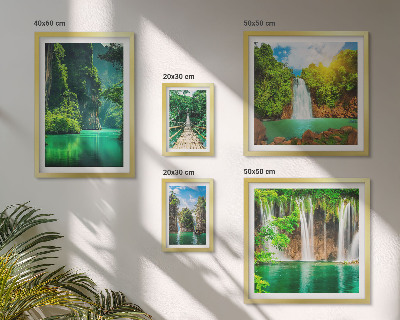 Bilderset fürs sofa Tropen, Wasserfälle, grüne Natur