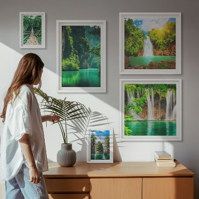 Bilderset fürs sofa Tropen, Wasserfälle, grüne Natur