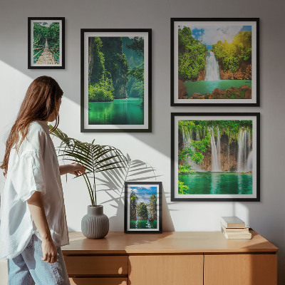 Bilderset fürs sofa Tropen, Wasserfälle, grüne Natur