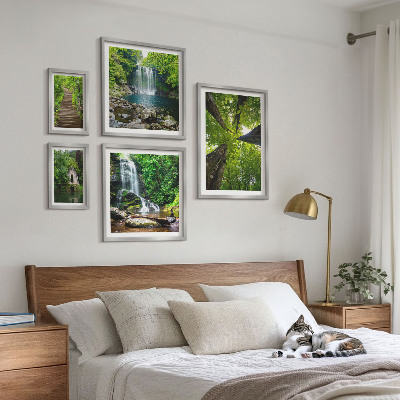 Bildergalerie-set für die wand Grüne Landschaften mit Wasserfällen