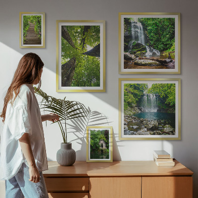 Bildergalerie-set für die wand Grüne Landschaften mit Wasserfällen