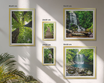 Bildergalerie-set für die wand Grüne Landschaften mit Wasserfällen