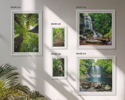 Bildergalerie-set für die wand Grüne Landschaften mit Wasserfällen