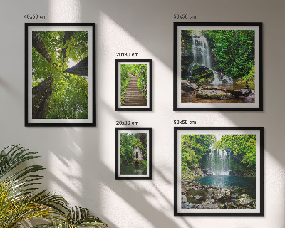 Bildergalerie-set für die wand Grüne Landschaften mit Wasserfällen