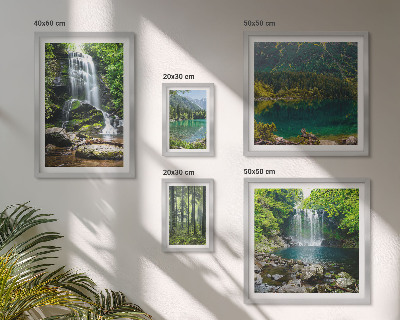 Modernes wandbilder-set Wasserfälle, Waldlandschaften, Natur