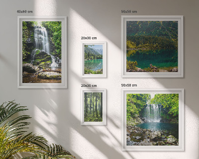 Modernes wandbilder-set Wasserfälle, Waldlandschaften, Natur
