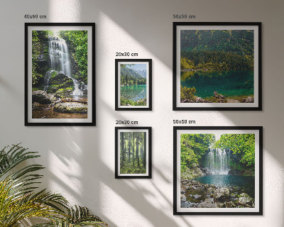 Modernes wandbilder-set Wasserfälle, Waldlandschaften, Natur