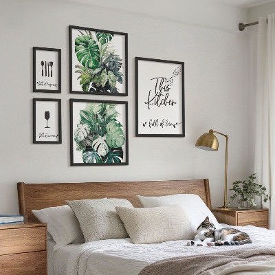 Bildergalerie-set für die wand Positive Slogans für Küchenpflanzen