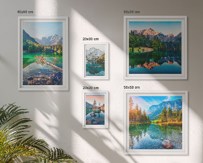 Modernes wandbilder-set Berglandschaften, Seen, Wälder
