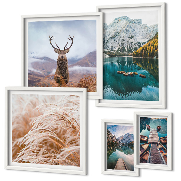 Modernes wandbilder-set Berglandschaften und die Schönheit der Natur