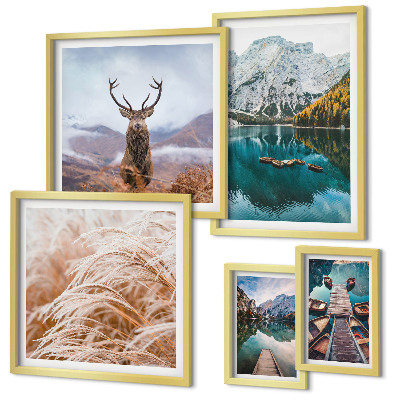 Modernes wandbilder-set Berglandschaften und die Schönheit der Natur