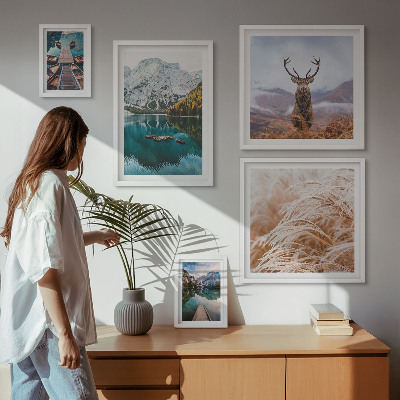 Modernes wandbilder-set Berglandschaften und die Schönheit der Natur