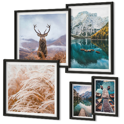 Modernes wandbilder-set Berglandschaften und die Schönheit der Natur