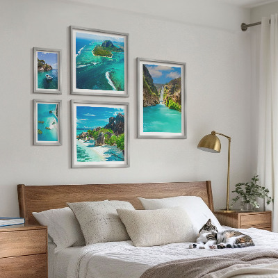 Bildergalerie-set für die wand Tropische Wasserfälle und Strände