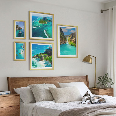 Bildergalerie-set für die wand Tropische Wasserfälle und Strände