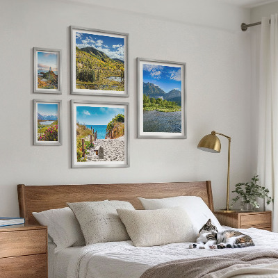 Modernes wandbilder-set Landschaften aus Bergen und Stränden