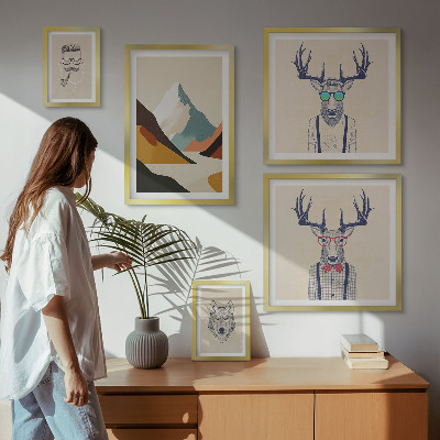 Bildergalerie-set für die wand Stilvolle Tierporträts