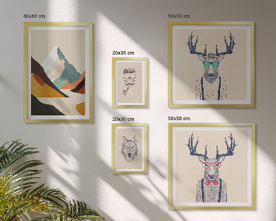 Bildergalerie-set für die wand Stilvolle Tierporträts