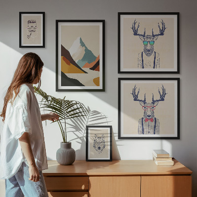Bildergalerie-set für die wand Stilvolle Tierporträts