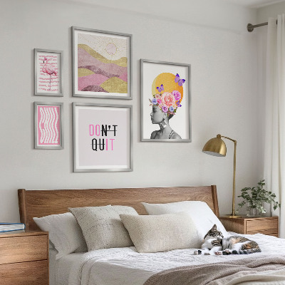 Bilderset fürs sofa Inspirationen für Blumen im Boho-Stil