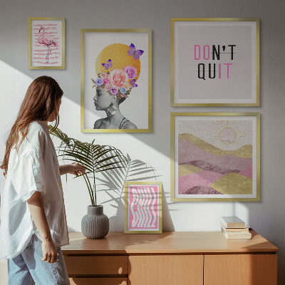 Bilderset fürs sofa Inspirationen für Blumen im Boho-Stil