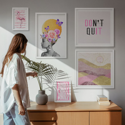 Bilderset fürs sofa Inspirationen für Blumen im Boho-Stil