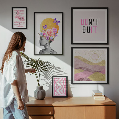 Bilderset fürs sofa Inspirationen für Blumen im Boho-Stil