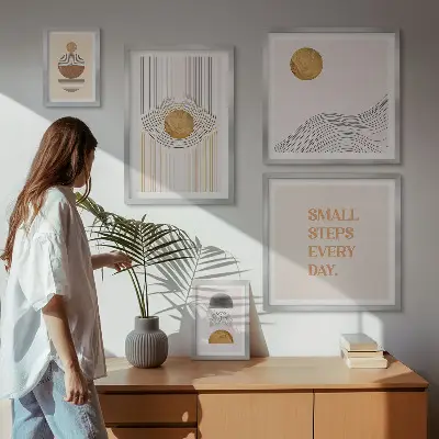 Bildergalerie-Set für die Wand abstrakte geometrische Motive