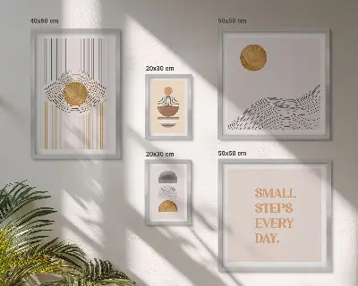 Bildergalerie-Set für die Wand abstrakte geometrische Motive