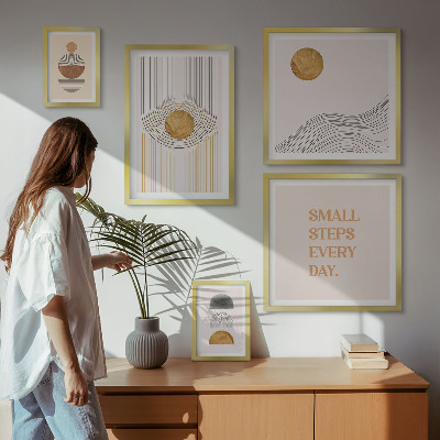 Bildergalerie-set für die wand Abstrakte geometrische Texte