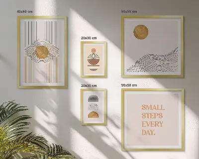 Bildergalerie-Set für die Wand abstrakte geometrische Motive
