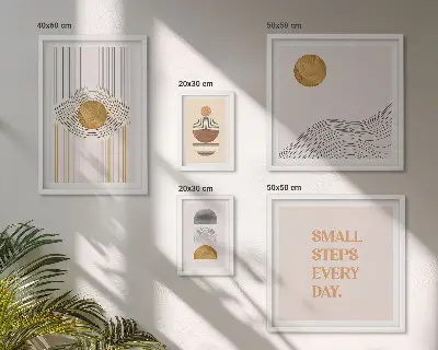 Bildergalerie-Set für die Wand abstrakte geometrische Motive