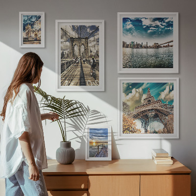 Bilderset fürs sofa Stadtbrücken und Bauwerke