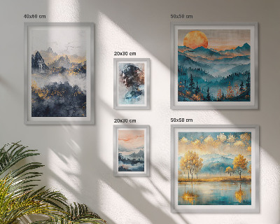 Bildergalerie-set für die wand Berglandschaften und Porträts