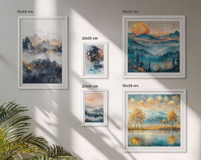 Bildergalerie-set für die wand Berglandschaften und Porträts