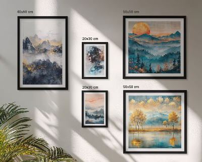 Bildergalerie-set für die wand Berglandschaften und Porträts