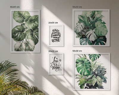 Bilderset fürs sofa Boho-Zitate mit Pflanzenmotiven