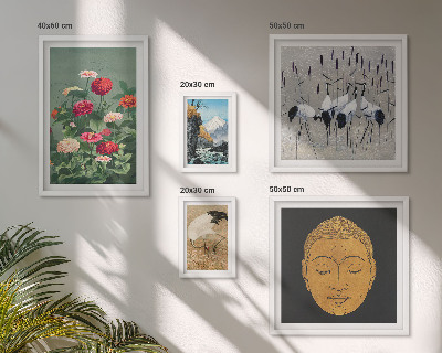 Bildergalerie-set für die wand Asiatische Landschaften Blumen