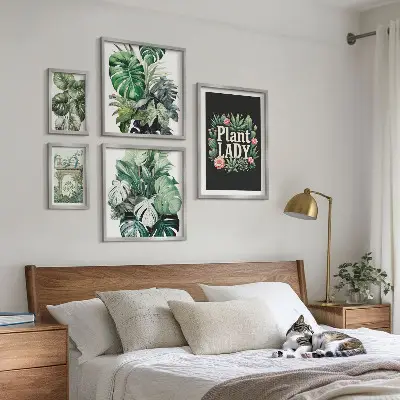 Bilderset fürs Sofa grüne Boho-Akzente