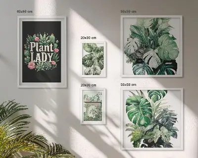 Bilderset fürs Sofa grüne Boho-Akzente