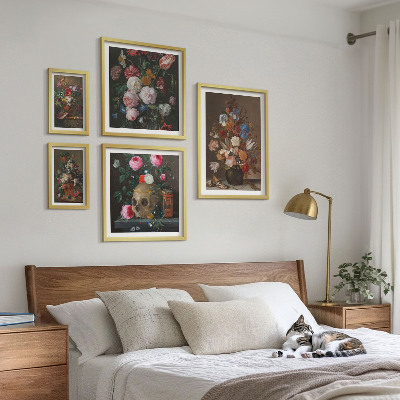 Bilderset fürs sofa Klassische Blumenkompositionen