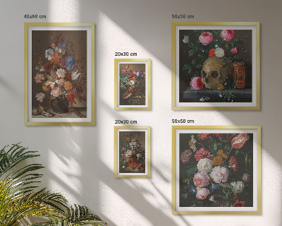 Bilderset fürs sofa Klassische Blumenkompositionen