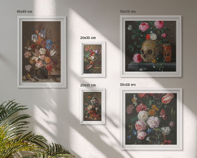 Bilderset fürs sofa Klassische Blumenkompositionen