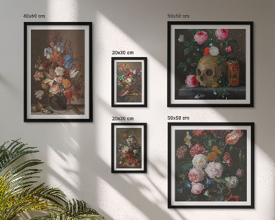 Bilderset fürs sofa Klassische Blumenkompositionen