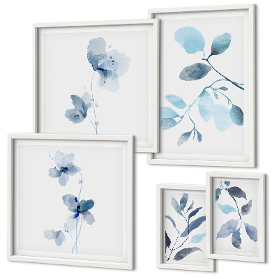 Bildergalerie-set für die wand Blaue Pflanzenakzente