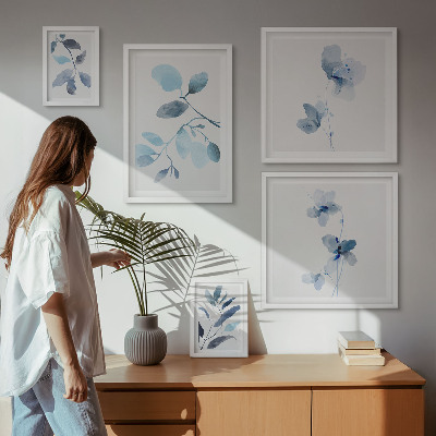 Bildergalerie-set für die wand Blaue Pflanzenakzente