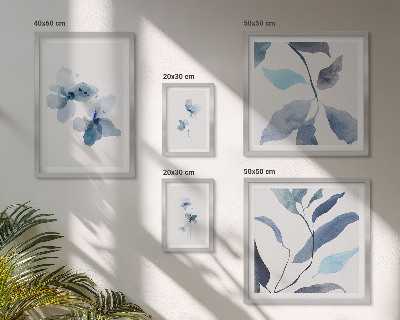 Modernes wandbilder-set Stilvolle Aquarellblumen