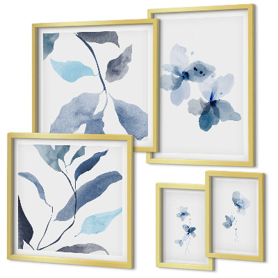 Modernes wandbilder-set Stilvolle Aquarellblumen
