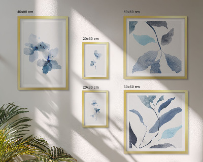 Modernes wandbilder-set Stilvolle Aquarellblumen