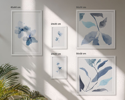 Modernes wandbilder-set Stilvolle Aquarellblumen
